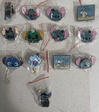 Stitch Disney Pin Lot of 13. W/ STITCH  LANYA...