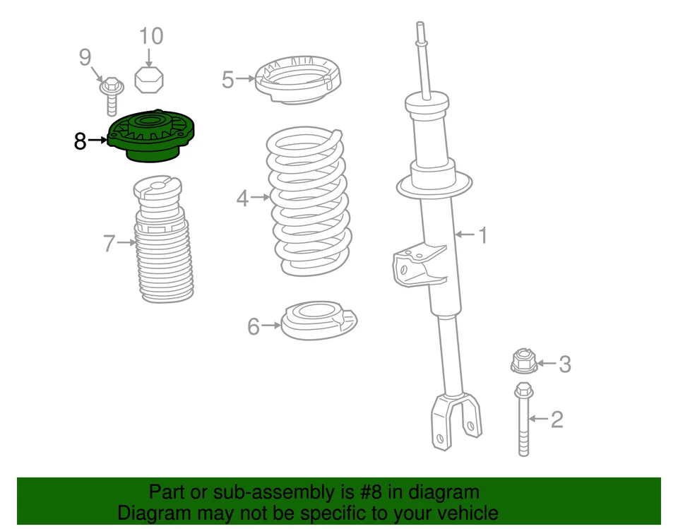 Genuine BMW Upper Support 31-30-6-884-485 - Image 2 of 2
