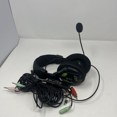 Turtle Beach Ear Force X12 Xbox 360 Gaming Headset Wired Black Tested Works