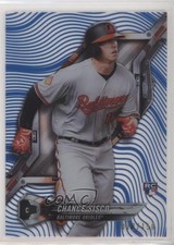 2018 High Tek Pattern 1 Waves/Diagonals Blue Rainbow Foil /150 Chance Sisco 1u6