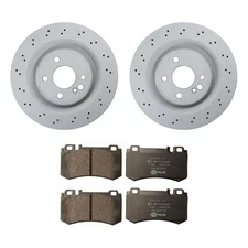 Hella Rear Rotors Low-Met Disc Brake Pad Kit For 215 CL55 AMG 220 S55 AMG FI 113