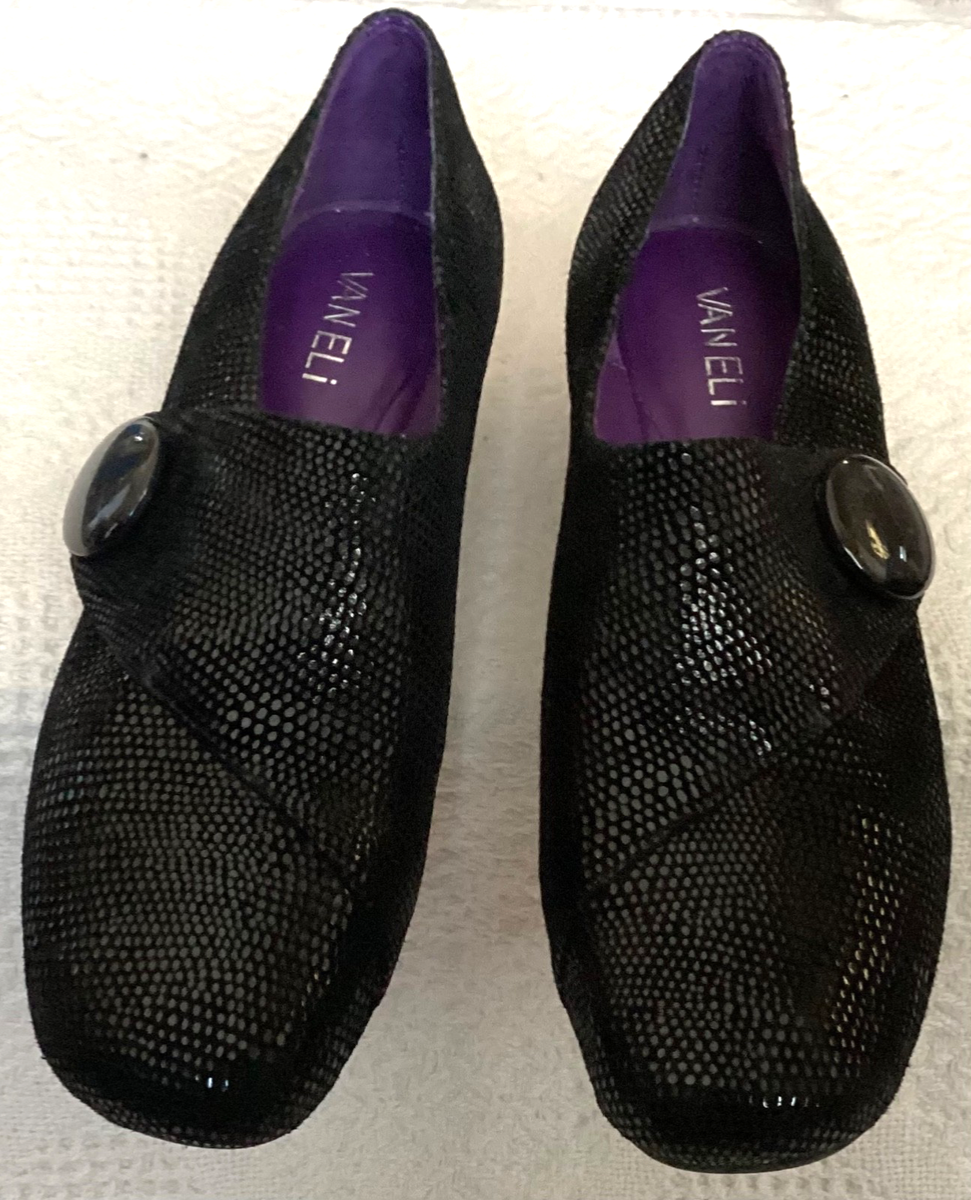 Vaneli Womens Shoes Dayle Dress Pump Black E Print Size 9W Purple  Collection New | eBay