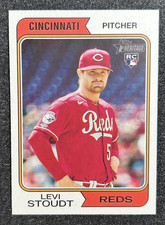 2023 Topps Heritage High Number #591 Levi Stoudt Base Rookie RC Cincinnati Reds