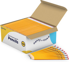  2 Pencils Bulk - 300 Pack - Pre-Sharpened Pencils 2 Wood-Cased Yellow Sharpene