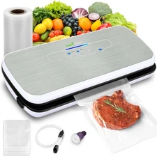 NutriChef Food Vacuum Sealer Machine - Automatic Air Sealing System for Dry