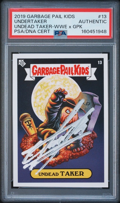 Autographed 2019 Topps Garbage Pail Kids WWE Undertaker Undead Taker PSA AU