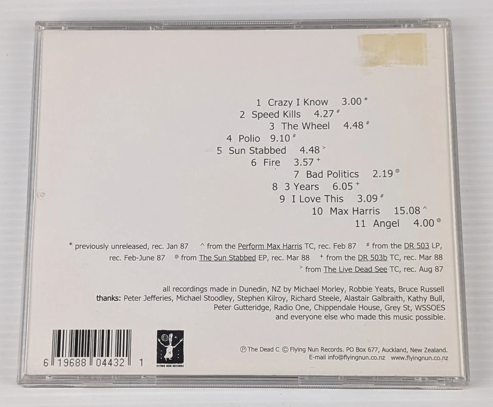 The Dead C: Perform DR 503C - CD - Image 2 of 2