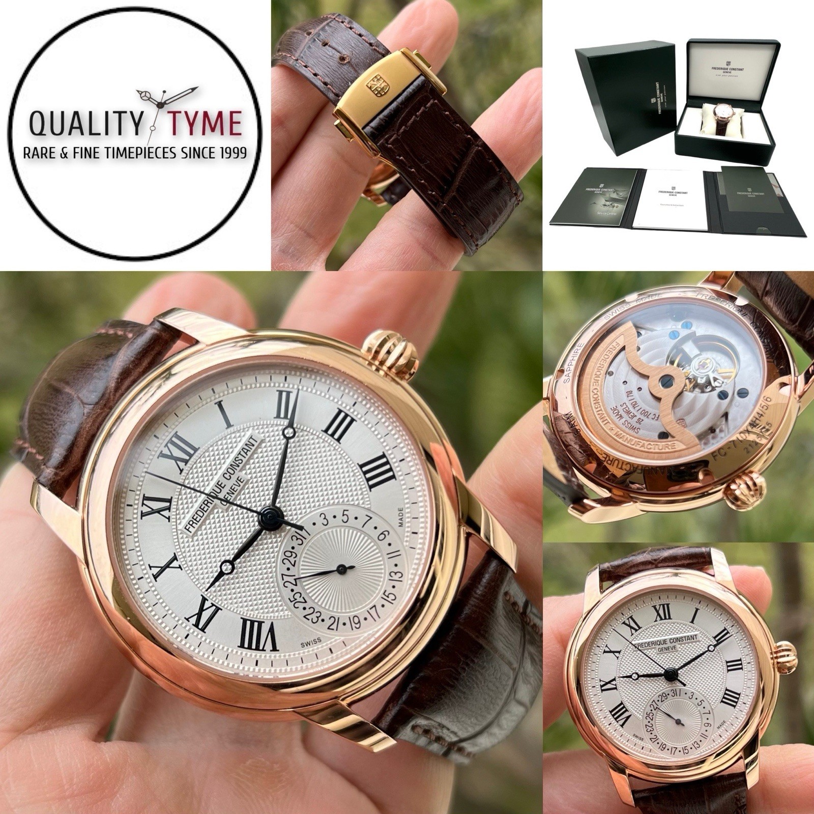 2016 42mm Frédérique Constant Classic Automatic FC-710MC4h4 Rose Gold Box Papers