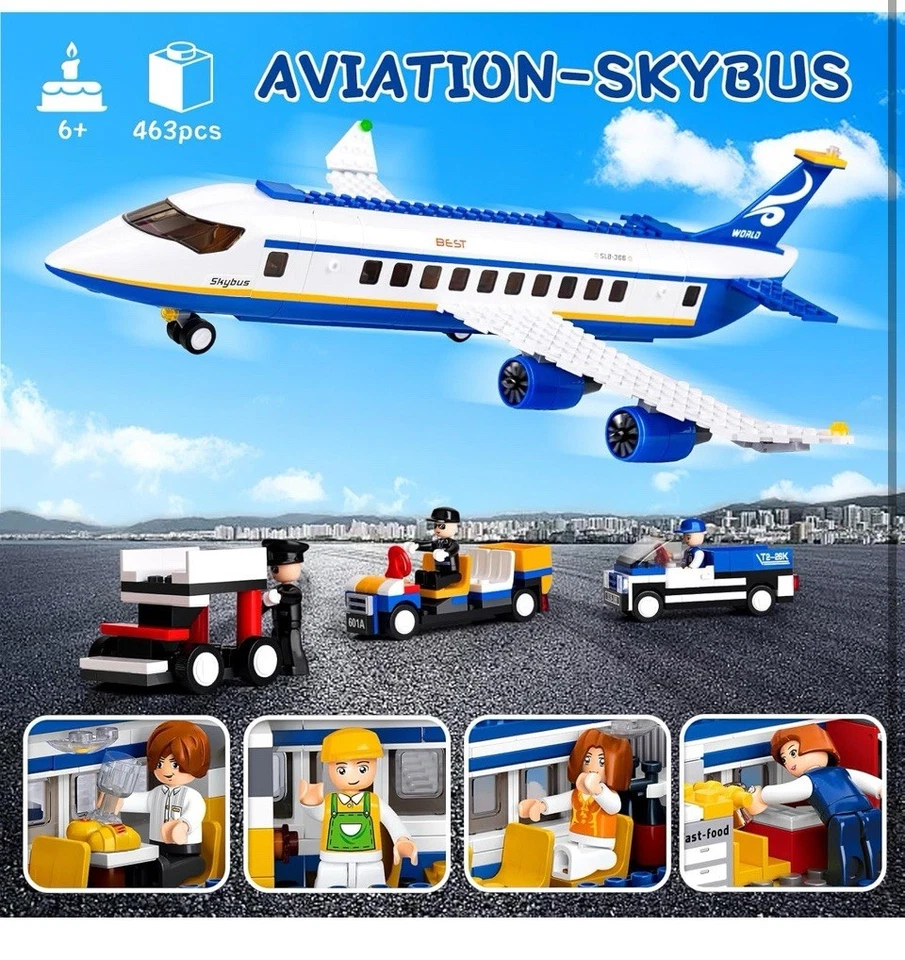 LS-13 Sluban Aviation Building Blocks Plane M38-B0366 NEW - Image 4 of 4