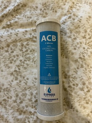 ACB Activated Carbon Block Water Filter 5 Micron Replacement 10'' New Sealed