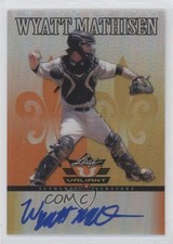 2012 Leaf Valiant Orange 38/99 Wyatt Mathisen #VA-WM1 Auto 0s3