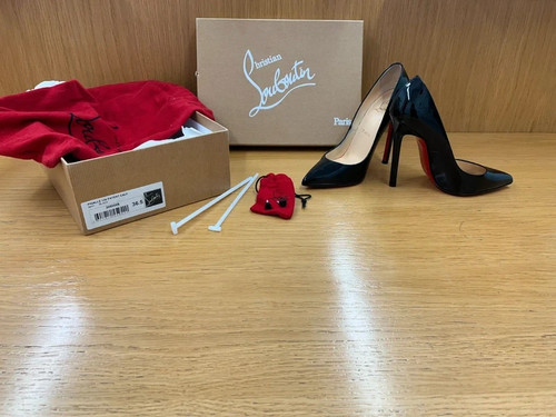 Christian Louboutin Pigalle 120 Patent Calf Black Heels Size: 36.5
