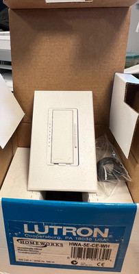 Lutron HWA-5E-CE-WH, Homeworks Maestro Dimmer White  single Low Voltage NEW!