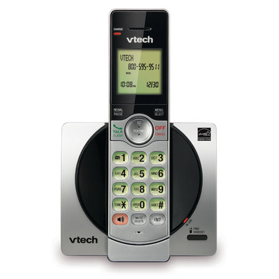 VTech DECT 6.0 Expandable Cordless Phone with Call Block, CS6919 (Silver & Black