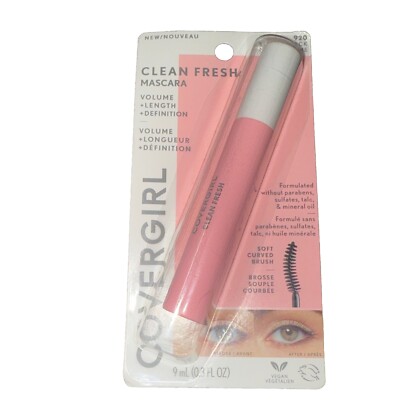 COVERGIRL CLEAN FRESH MASCARA EXTREME BLACK 920 FULL SIZE .3 OZ  NEW IN PACKAGE