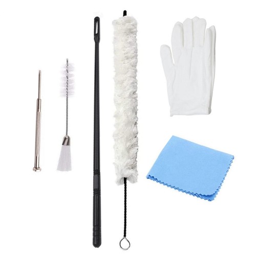Flute Cleaning Kit Cotton Brush Flute Swab Dust Brush Cleaning Rod Screwdriver - Picture 3 of 12