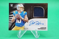 2020 Panini Black Rookie Signature Materials SP /25 #3 Justin Herbert RPA TU1