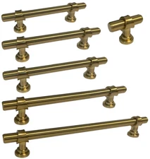House Guard Hardware Brushed Brass Kitchen Cabinet Knobs Bar Pulls Gold Handle