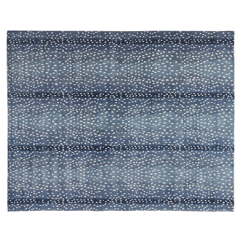 Antelope Blue Wool Tufted Area Rug - Modern Animal Print Design for Living Room - Image 2 of 4
