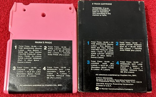 Mama's Pride 1975 ATCO 8 Track with slip cover St Louis MO RARE Pat Danny Liston - Picture 4 of 4