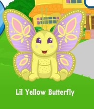 Webkinz Classic Lil Yellow Butterfly Virtual Adoption Code Only Messaged