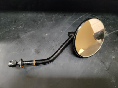 3'' ROUND LEFT SIDE BLACK CHOPPER BOBBER STYLE MOTORCYCLE MIRROR