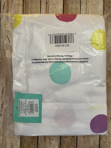 Pillowfort Kinder Verdunkelungsvorhang Set weiß mit bunten Tupfen 63" x 42" B170 - Bild 2 von 4