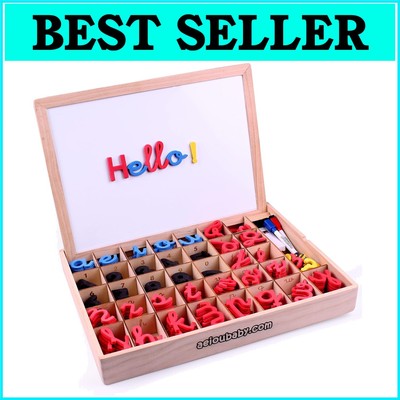 EVA Foam Magnetic Alphabet & Number Set | Mounted on Reversible Whiteboard