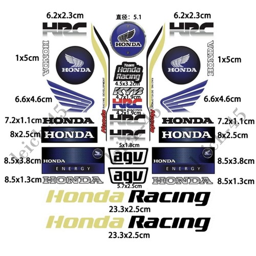 reflective motorcycle fuel tank emblem decals helmet sticker for Honda