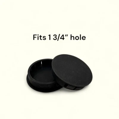 DANGOODBUY 1 3/4" Hole Nylon Locking Panel Plugs Black/White Dome Cover 1 15/16" Top Width