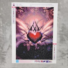 Completed 3D Diamond Painting Wall Art Heart Design Decor