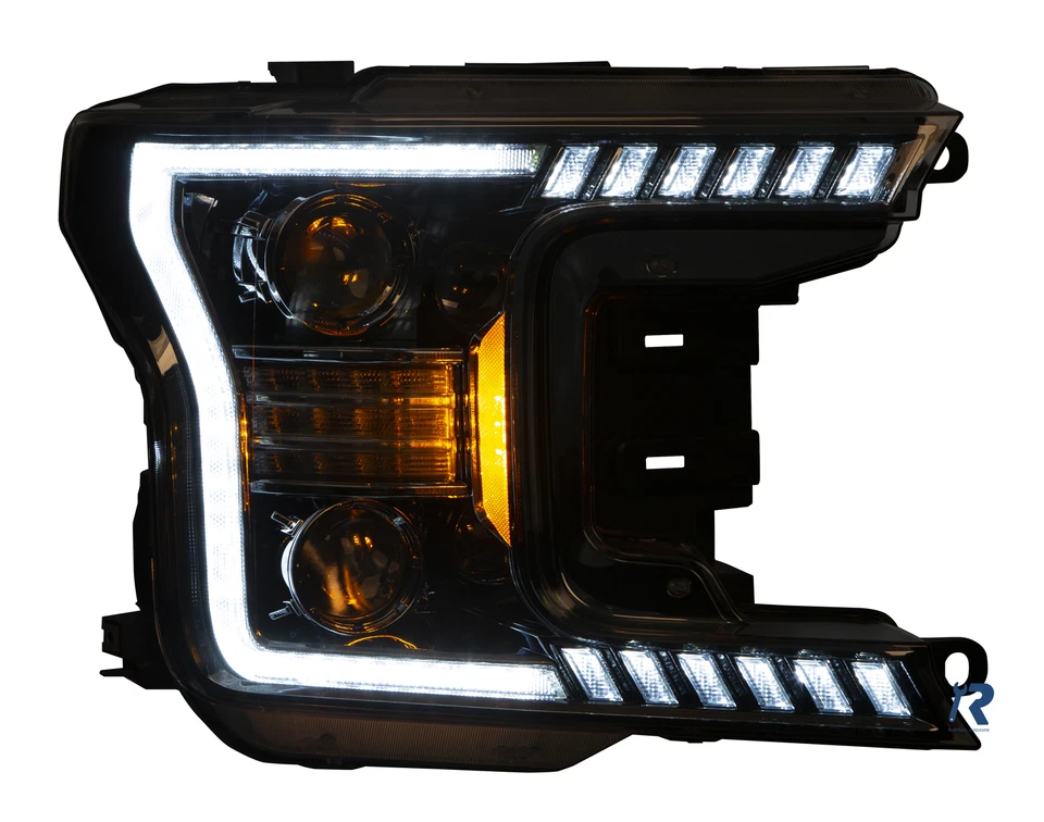 Proyector de barra trasera de faros FULL LED negro para Ford F-150 2018-2020 Foto 2 de 4