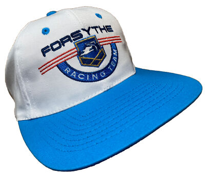 Forsythe Racing Team NEW Trucker Baseball Hat Adjustable KC RaceCar Vintage Blue