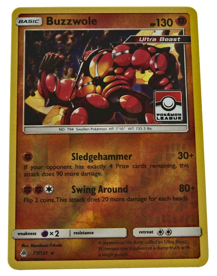Buzzwole 77/131 Reverse Holo League Promo Forbidden Light NM+ w/eBay Shipping - Image 3 of 4