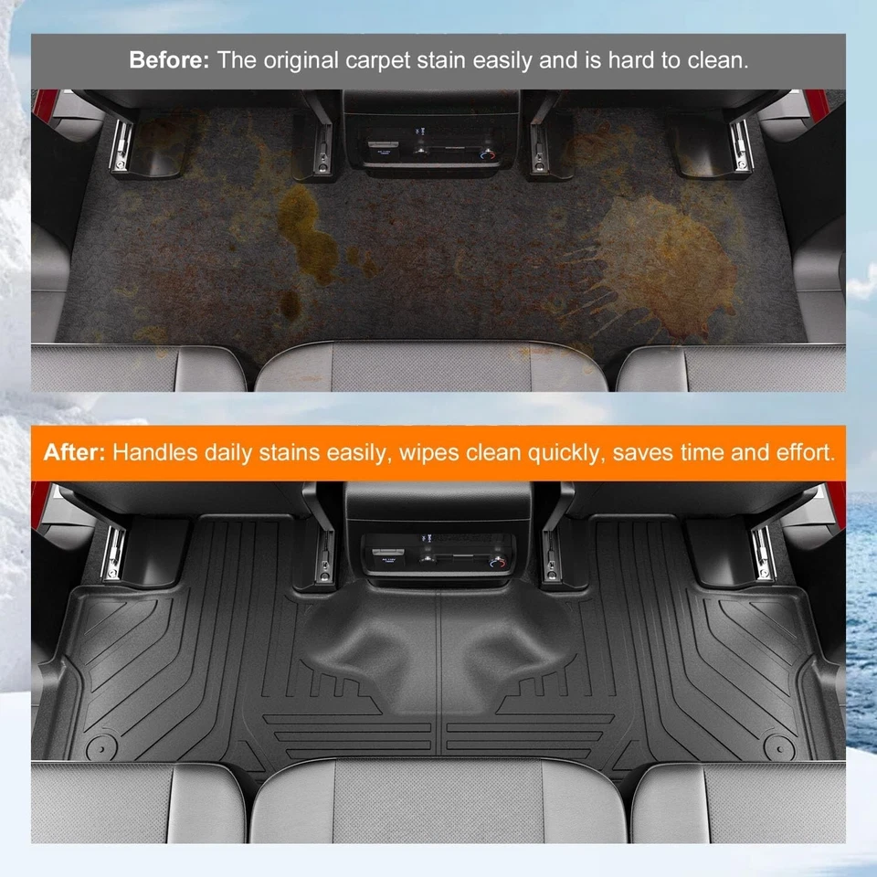 For 2003-2017 Ford Expedition Navigator 7-Seat Floor Mat Cargo Backrest Liner — 第 3/4 张图片