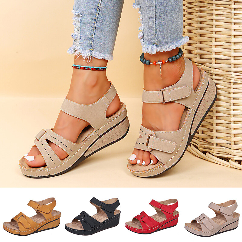 Ladies Slingback Womens Sandals Casual Orthopedic Wedge Summer Walking