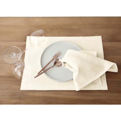 Solino Home 100% Pure Linen Placemats Cloth 14 x 19" for Summer Dining- Fete - Picture 21 of 165