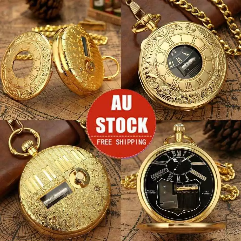 Pocket watch top music box