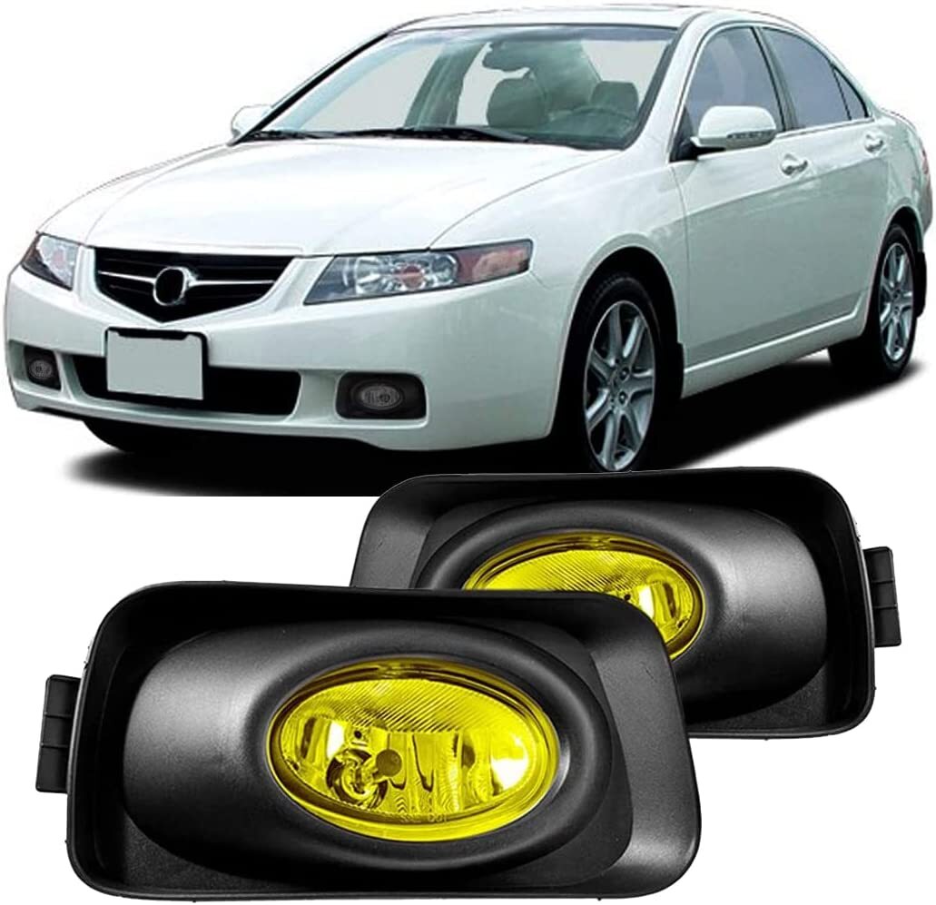 Fog Lights For Acura TSX 20042005 Factory Bumper Lamps + Wiring Kit Yellow Lens eBay