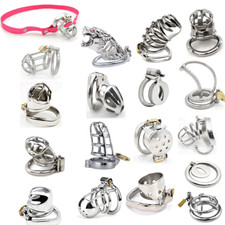 Male Multiple Shaped Chastity Belt Device Restraint Cage Ring Lock Keys Bondage