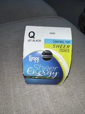 L’eggs A Jet Black Control Top Sheer Tights