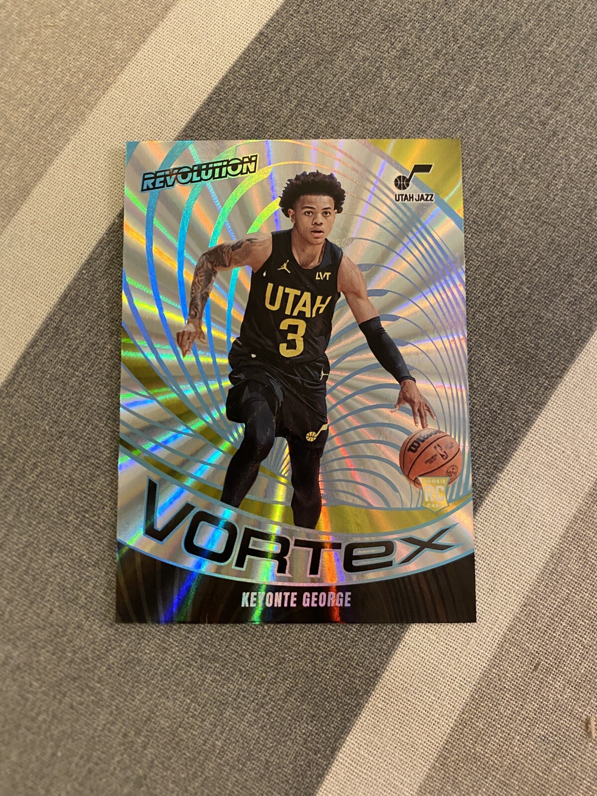 2023-24 Revolution Keyonte George RC VORTEX SUNBURST /75 SP Utah Jazz