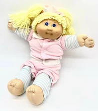 Coleco 1985 Cabbage Patch Doll Blonde Ponytails, Blue Eyes