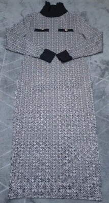 River Island Monogram High Neck Jumper Dress UK 14 Sold Out Rare | eBay
