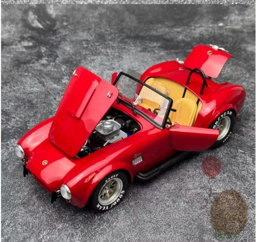 Kyosho 1/18 Shelby 427 S/C Alloy Diecast Model Car Simulation Toys 91# White/Red - Picture 7 of 11