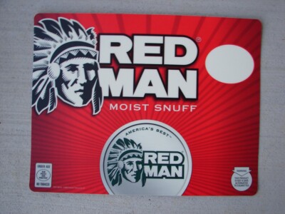 Red Man Moist Snuff Chewing Tobacco 2008 Pinkerton Counter Mat & POS  Display