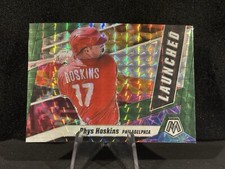 2021 Mosaic Launched Green Prizm Rhys Hoskins Philadelphia Phillies