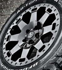 17" S Black AT5 Alloy Wheels For Man Tge Vans Vw Crafter T5 T6 T28 T30 T2 Amarok