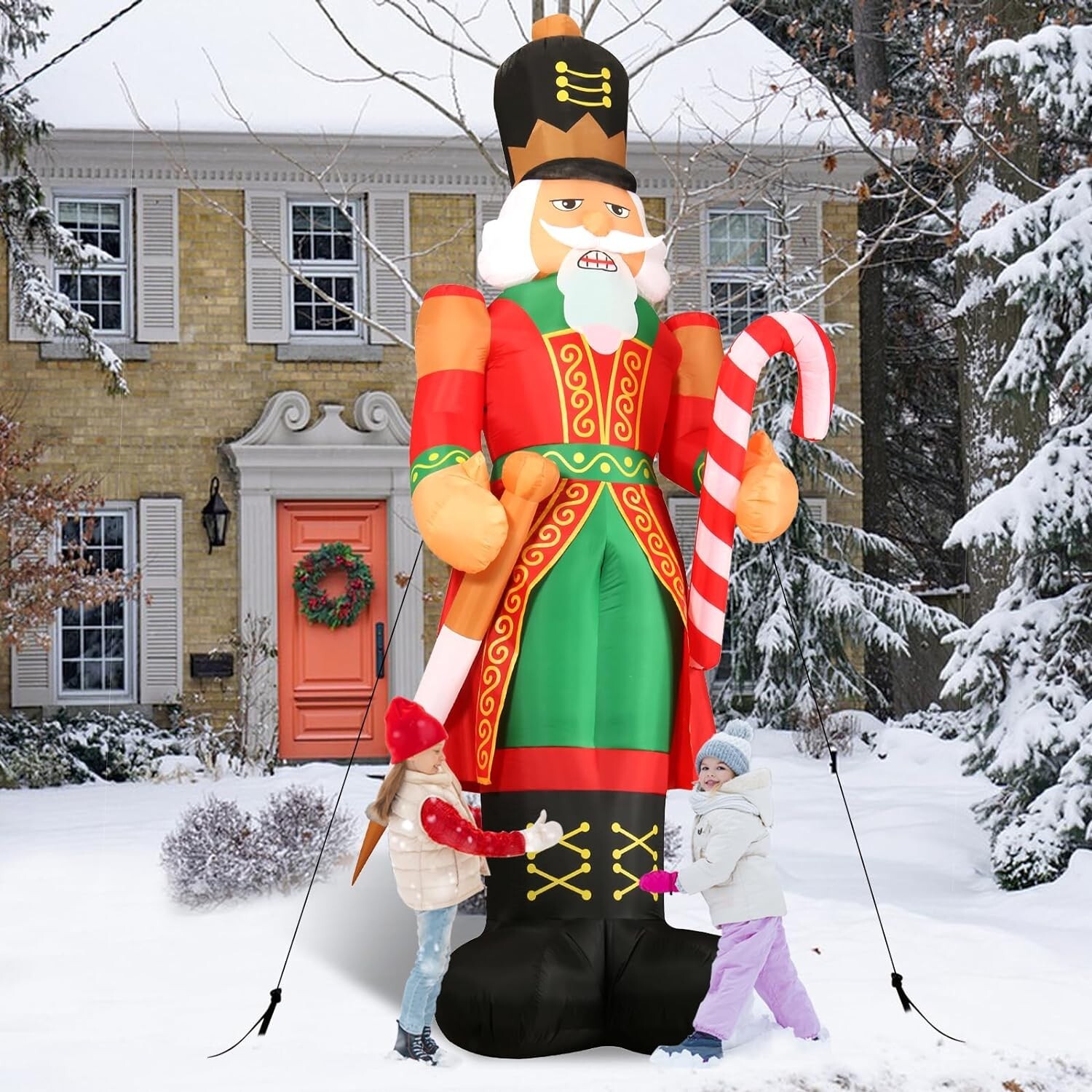 12FT Huge Christmas Nutcracker Soldier Inflatable Blow Up Xmas Yard