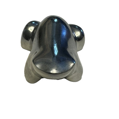 NIMA OBEROI LUNARES Frog Prince Silver Sculpture Paprweight b1